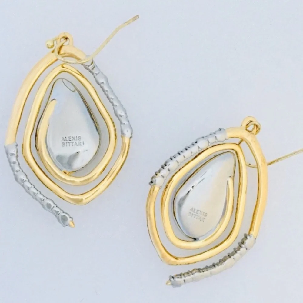 ALEXIS BITTAR • Roxbury Spiral Crystal Encrusted Turquoise Drop Earrings